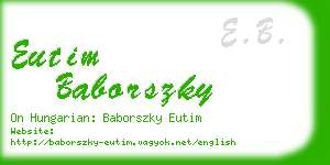 eutim baborszky business card